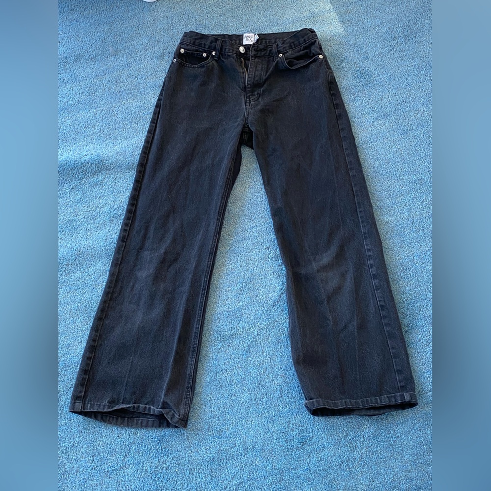Princess Polly wide legged black jeans size 4 $20
